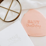 Happy birthday cake plate and cutter