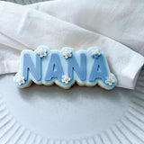 Nana with daisies debosser and cutter
