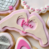 Heart hands gesture WITH NUMBER debosser and cutter