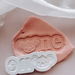 ONE with koala head “o” Debosser stamp and cutter