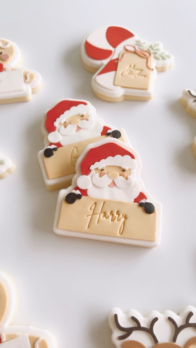 Santa DIY customisable nametag stamp and cutter