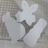 Odd Bunch- bunny with bow, bunny wreath & foil bunny