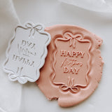 Happy Mother’s Day with bow frame details debosser and cutter