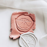 Mouth biting a lime stamp and cutters set