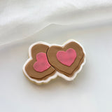 Jam filled heart biscuits stamp and cutter
