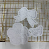 Odd Bunch- hibiscus flower, cute bow & mini butterfly