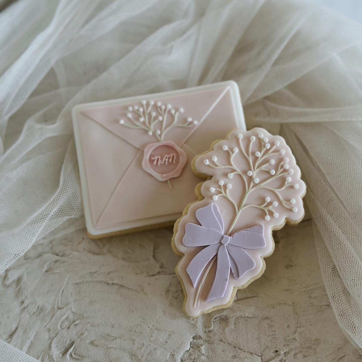 NAN- Elegant Mother’s Day letter/ envelope with baby’s breath and wax seal