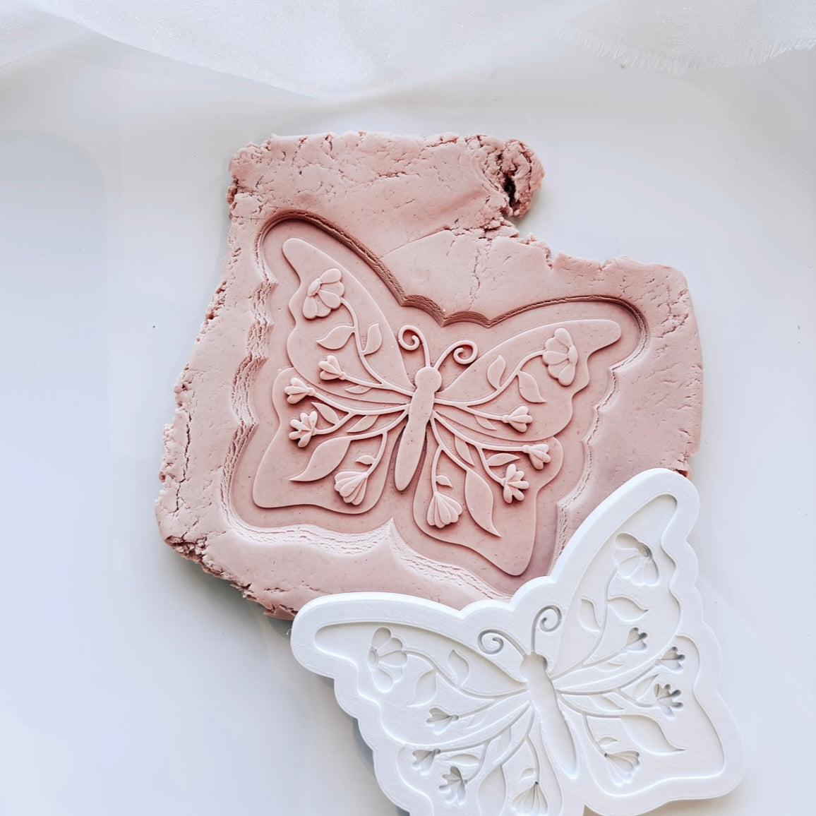 Wildflower embellished butterfly debosser and cutter