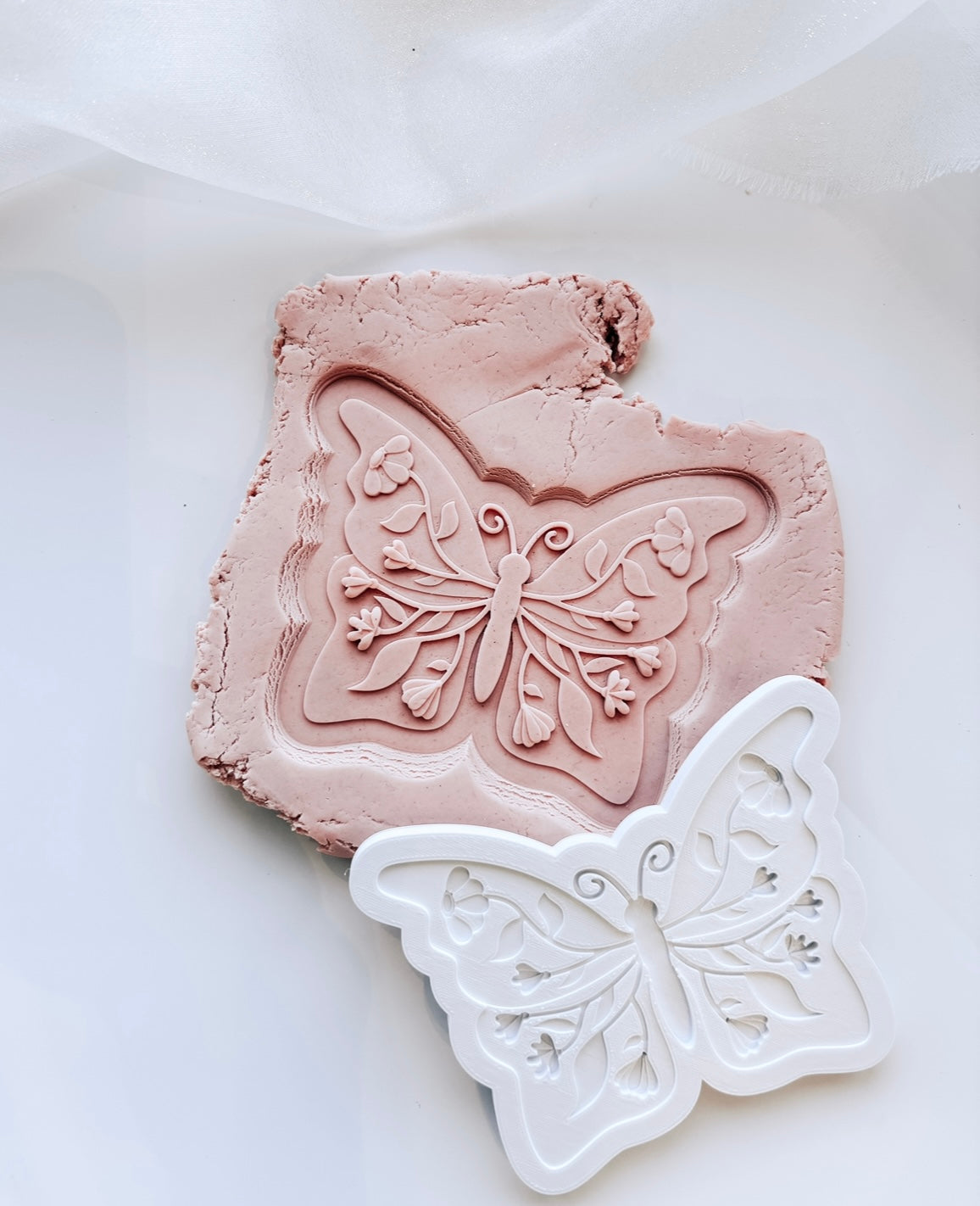 Wildflower embellished butterfly debosser and cutter