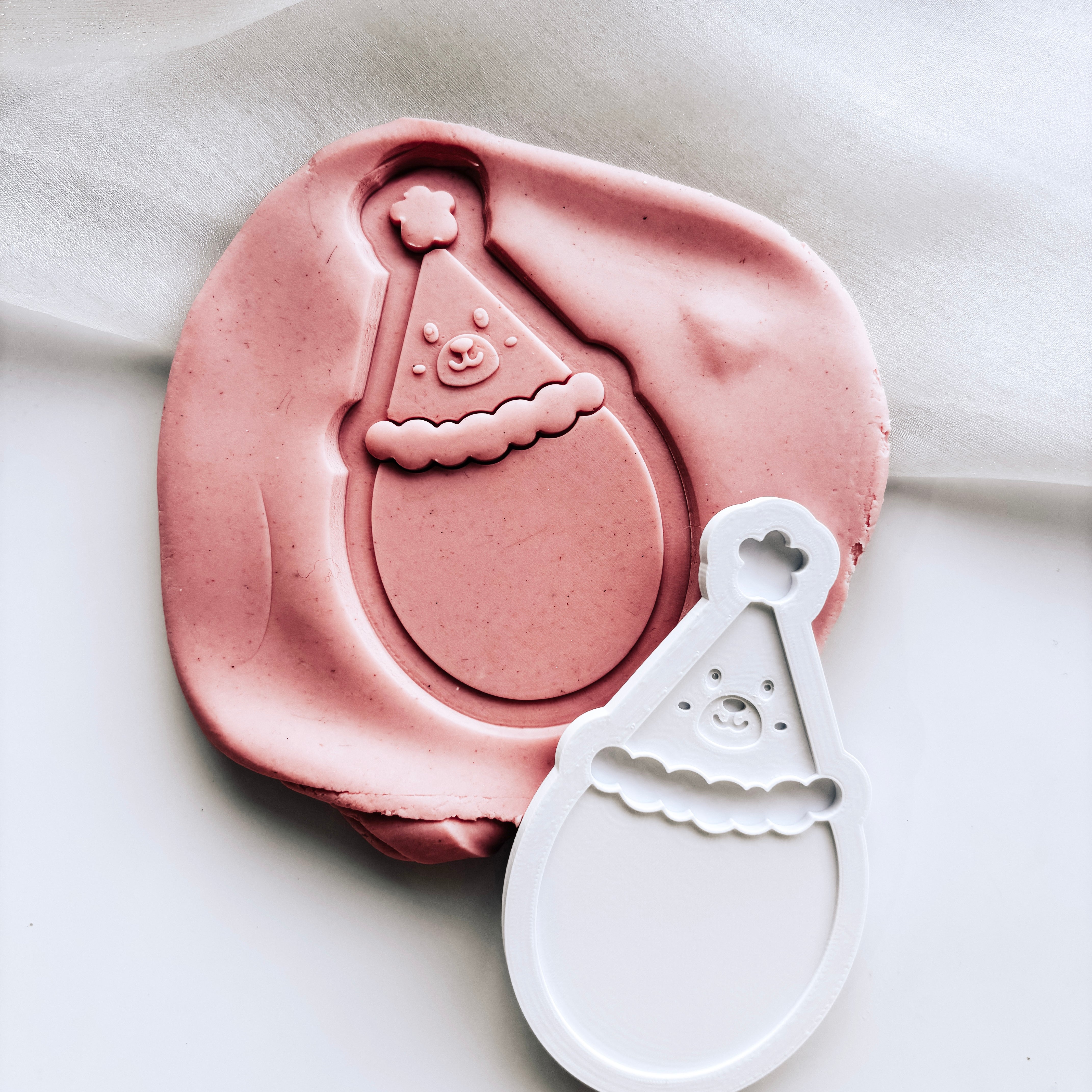 Edible image inspired bear themed party hat stamp & cutter