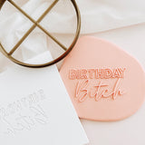 Birthday bitch cake plate and cutter