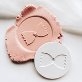 Bow pasta with ring stamp and cutter
