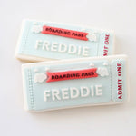Boarding pass personalised stamp and cutter