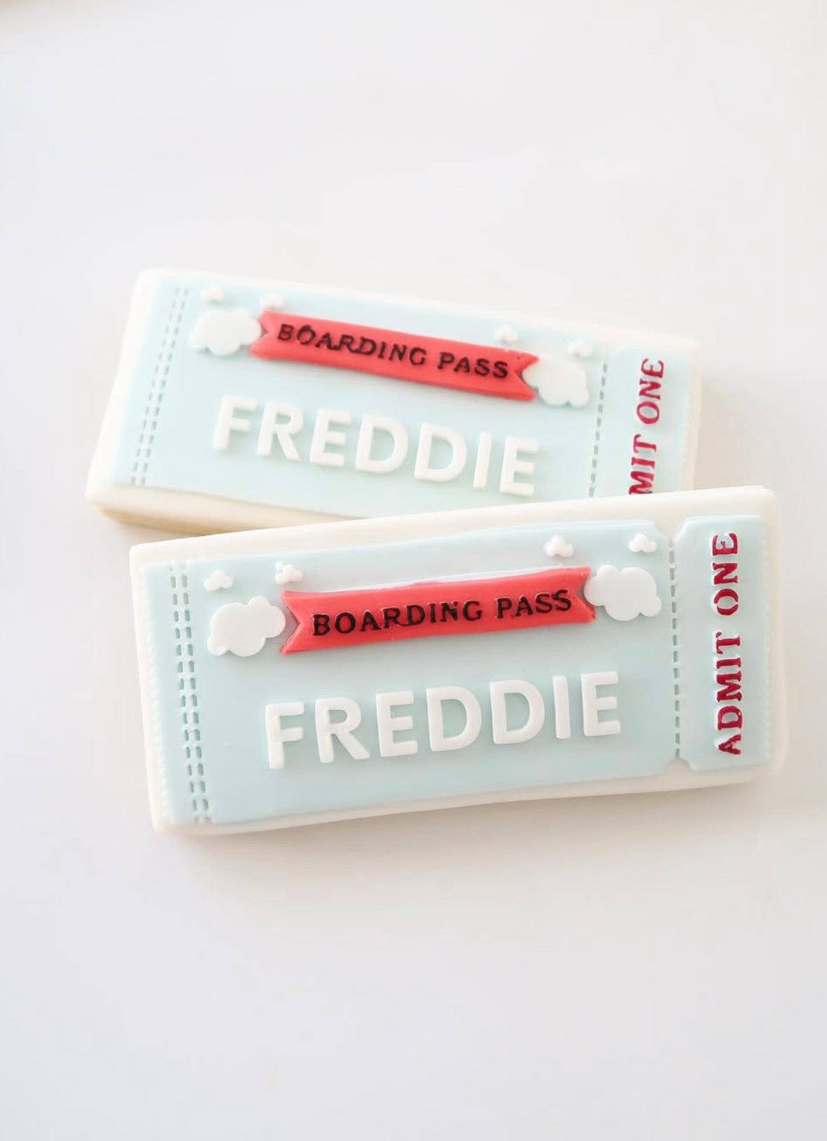 Boarding pass personalised stamp and cutter