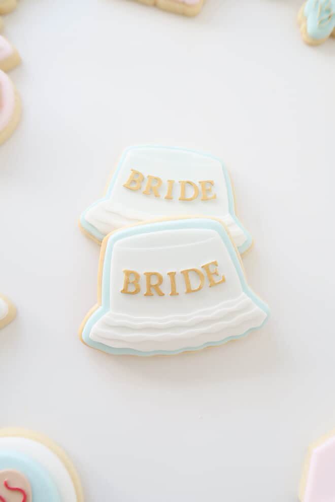 Simple floppy bucket hat BRIDE stamp and cutter