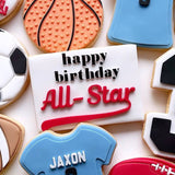 Happy birthday All Star stamp and cutter
