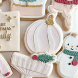 Simple wavy striped bauble stamp and cutter