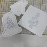 Odd Bunch- detailed Christmas tree in snowglobe, gingerbread house A frame & detailed tree plate