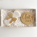 Graduation scroll stamp and cutter