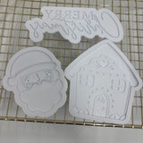 Odd Bunch- merry Christmas, gingerbread house & santa head