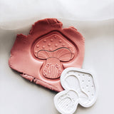 Sweet fairy mushroom house with polka dots debosser and cutter