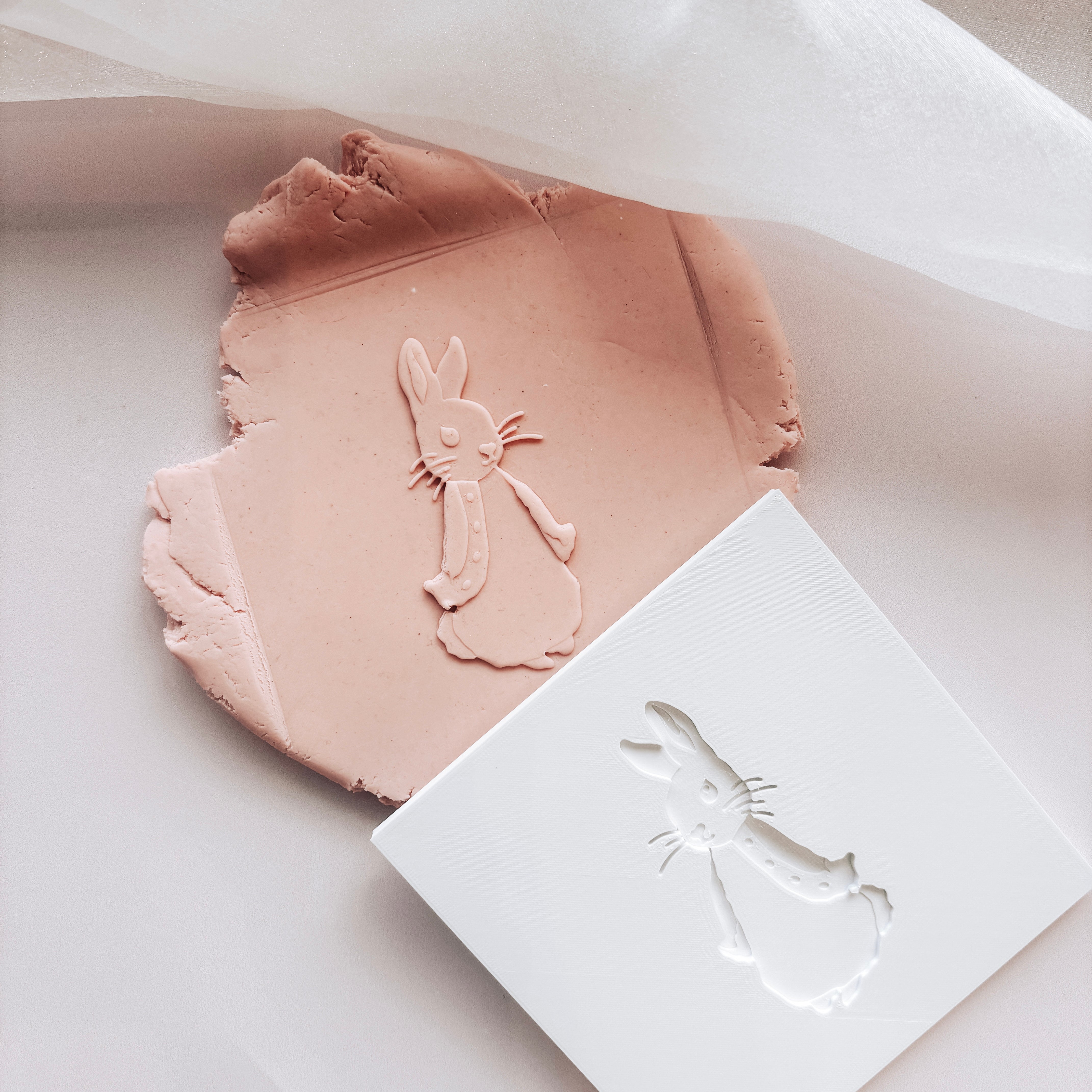 Flopsy bunny rabbit on plate to use with a range of cutters