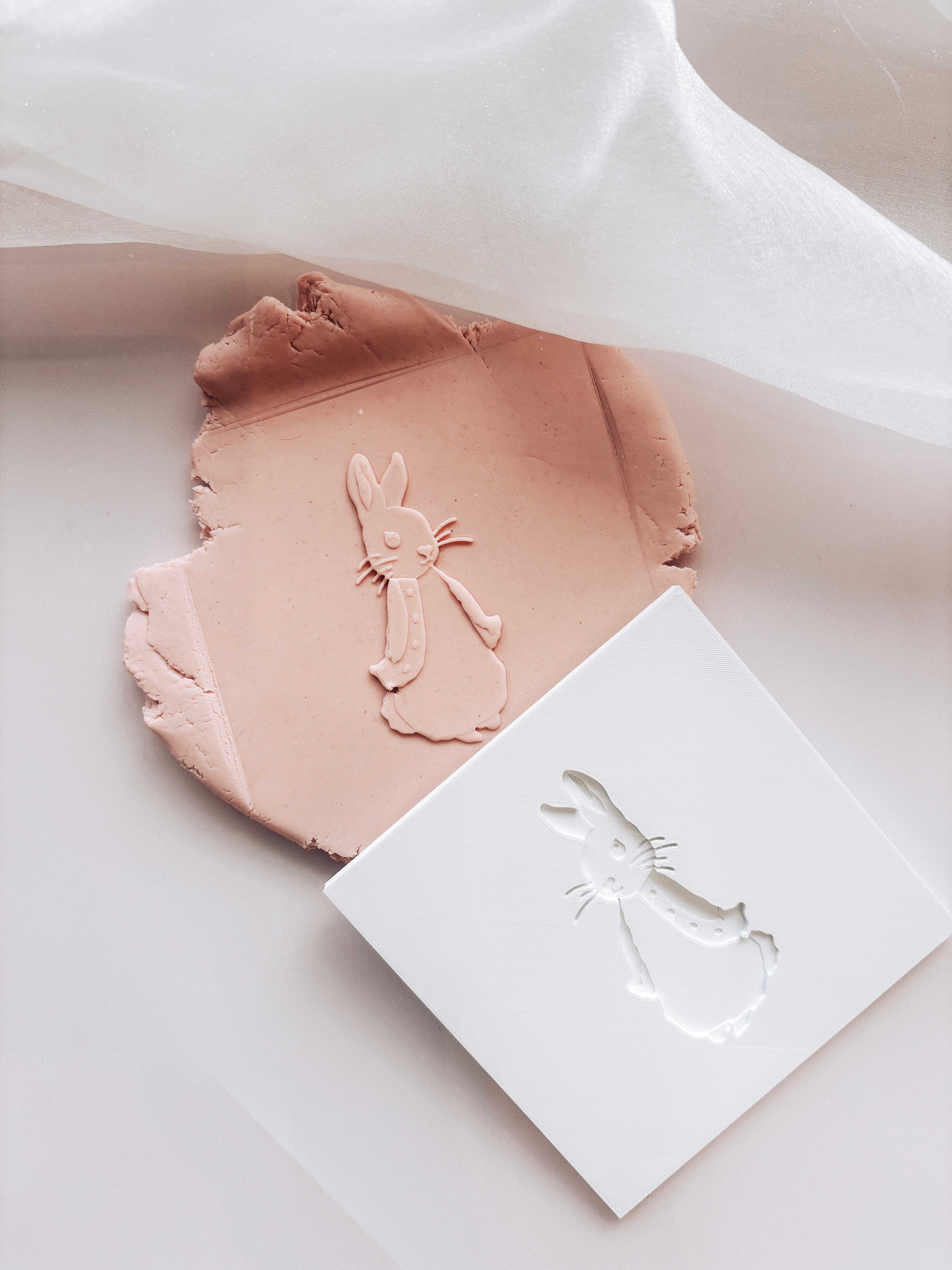 Flopsy bunny rabbit on plate to use with a range of cutters