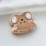 Upside down cheeky bear stamp and cutter