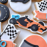 Grand Prix race car cookie stamp and cutter