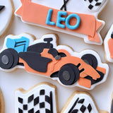 Grand Prix race car cookie stamp and cutter