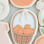 Peaches in basket stamp and cutter