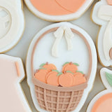 Peaches in basket stamp and cutter