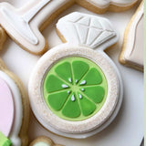 Lemon citrus themed ring stamp and cutter