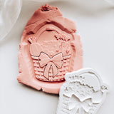 Farmers market basket with bow stamp & cutter