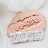 Two- rex! Dinosaur themed font stamp and cutter
