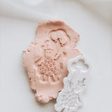 Green sheep holding balloons stamp and cutter