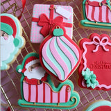 Simple Raised swirl bauble debosser stamp and cutter