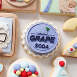 Grape soda cap stamp and cutter