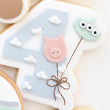Mini set of three, buzz logo, pig and alien stamp and cutter