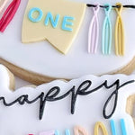 ONE Tassel banner oval stamp and cutter