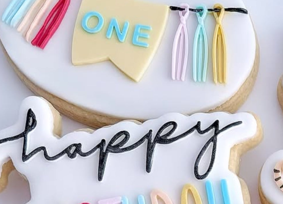 ONE Tassel banner oval stamp and cutter