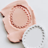 Blank scalloped egg stamp and cutter