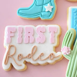 New First rodeo font stamp and cutter