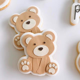 Simple cute sitting bear stamp and cutter