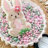 Easter bunny holding egg debosser and cutter