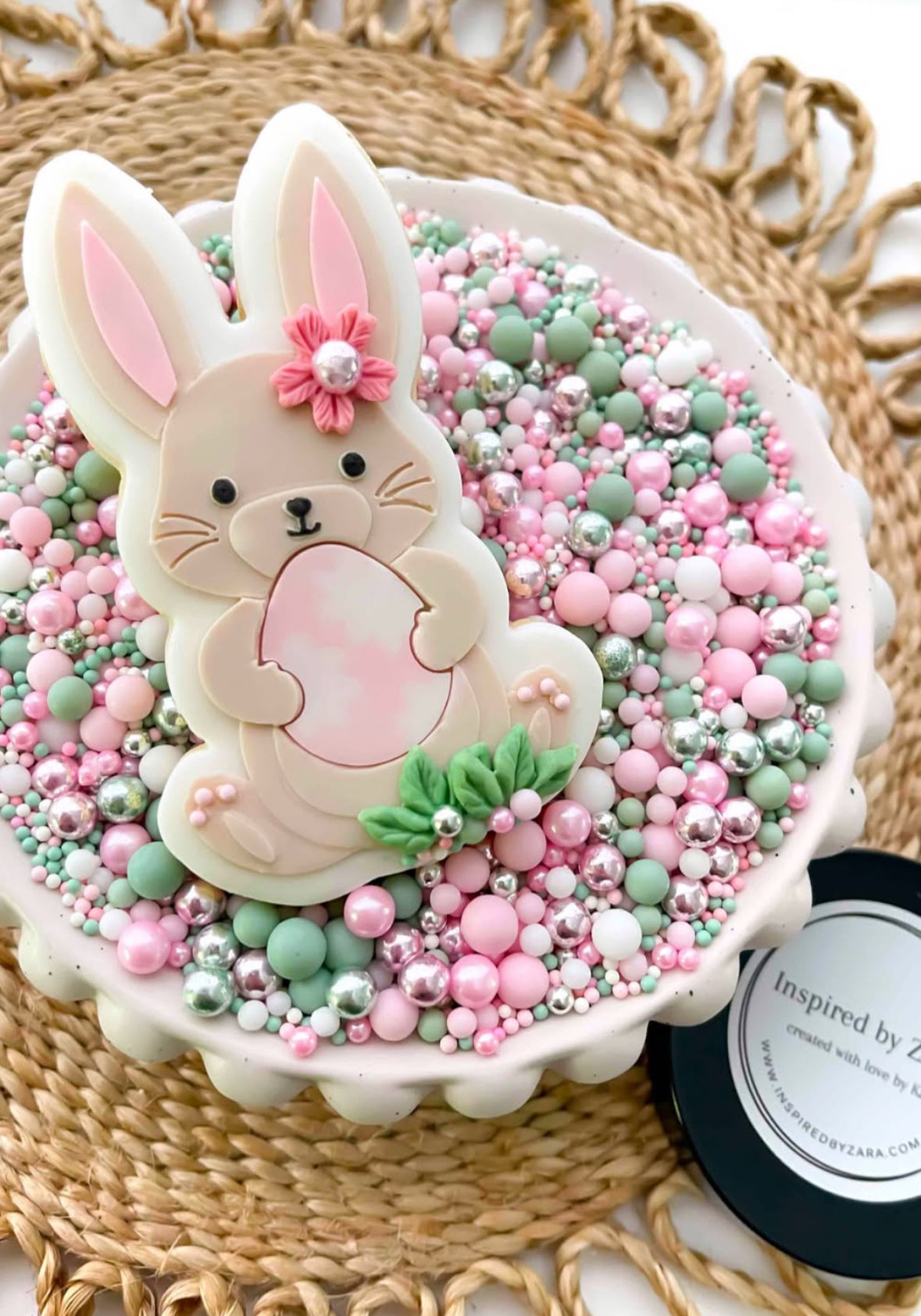 Easter bunny holding egg debosser and cutter