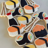 Sushi themed set of 6 debossers and cutters