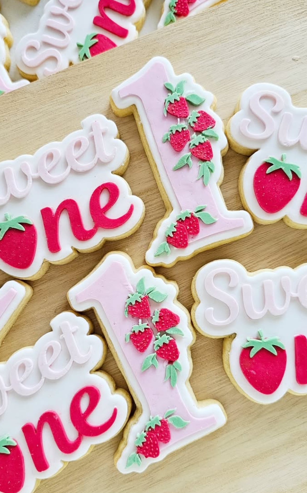 Strawberry ONE number stamp and cutter