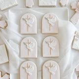 Dove with cross on arch stamp and cutter