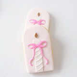 Striped candle with bow in arch stamp and cutter